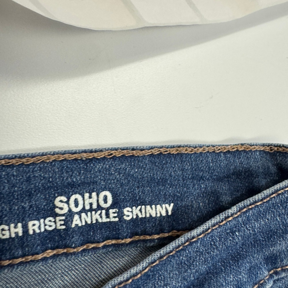 Nicole Miller Jeans Womens Size‎ 10 Blue Soho High Rise Ankle Skinny Distressed - Picture 3 of 8